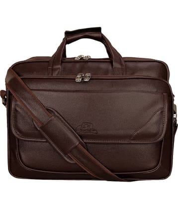 Leather World Classic 22Ltrs Brown P.U. Office Bag