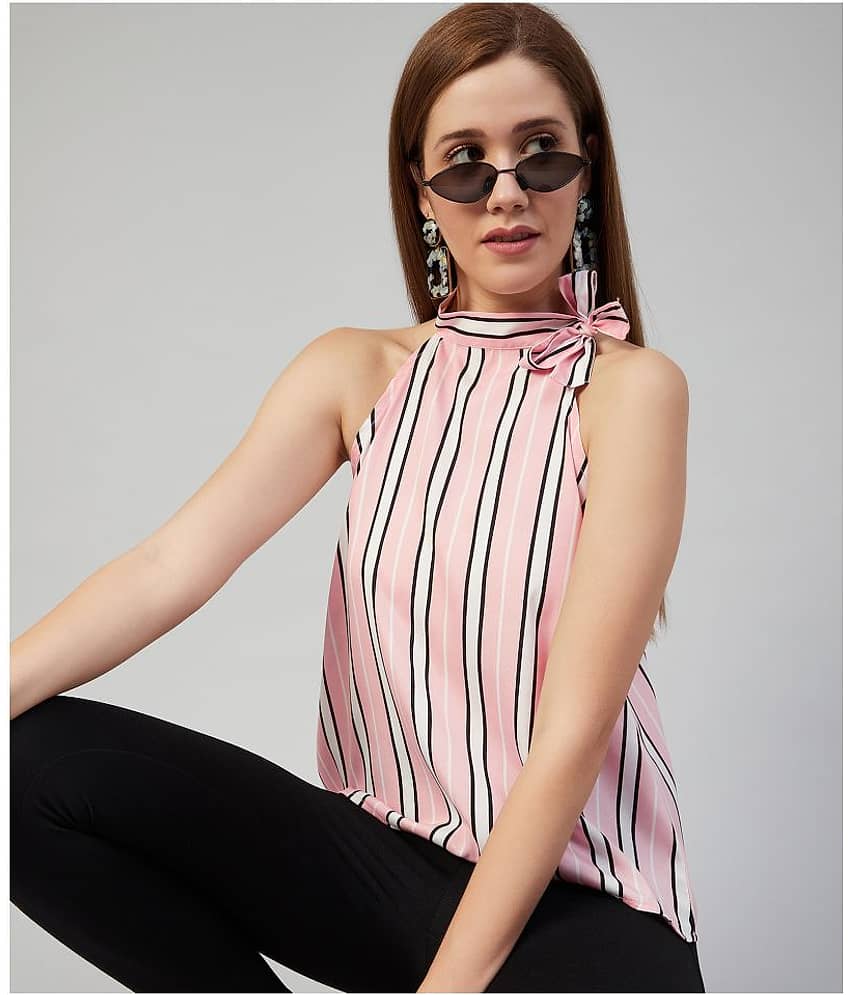 Chimpaaanzee Women's Crepe Regular Top ( Pink )