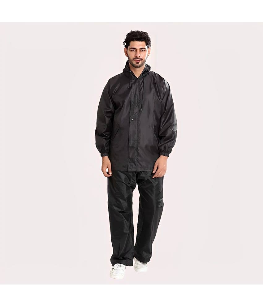 PP Kurtis Black Polyester Men's Rain Suit ( Pack of 1 )
