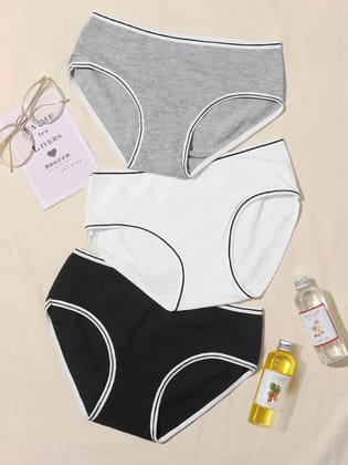 Premium Imported Underwear - Women Pack Of 3 Briefs-L / Multicolour