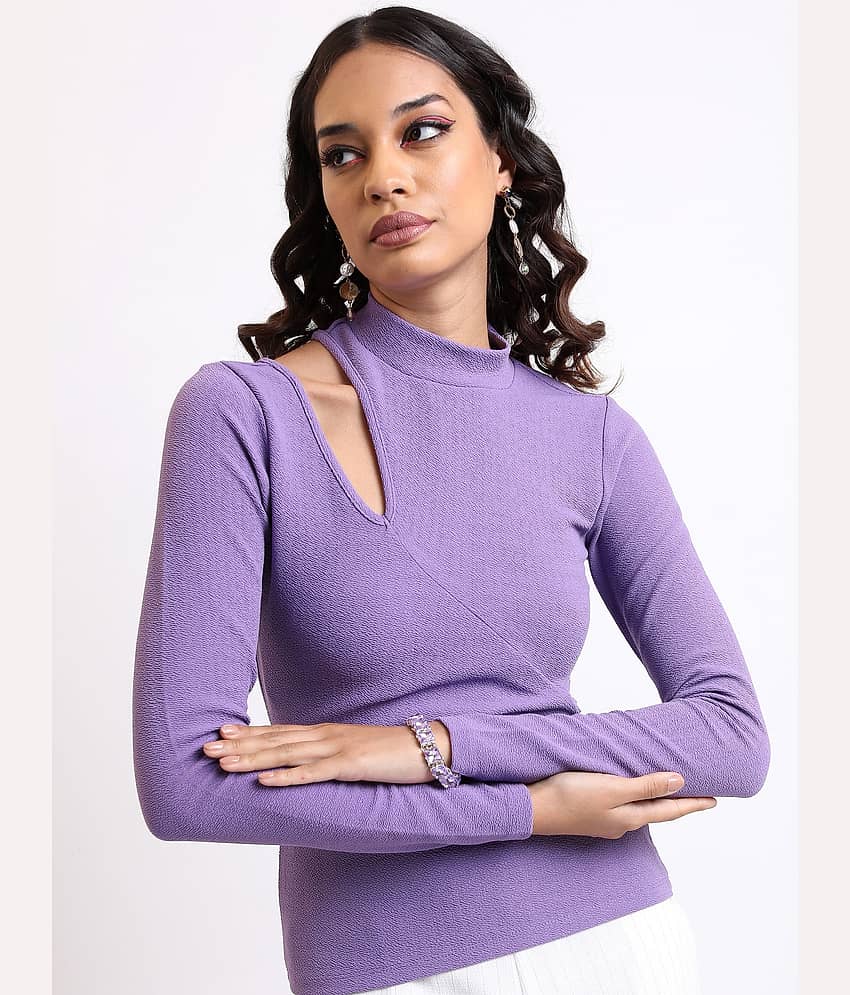 Ketch Women's Polyester Regular Top ( Purple )