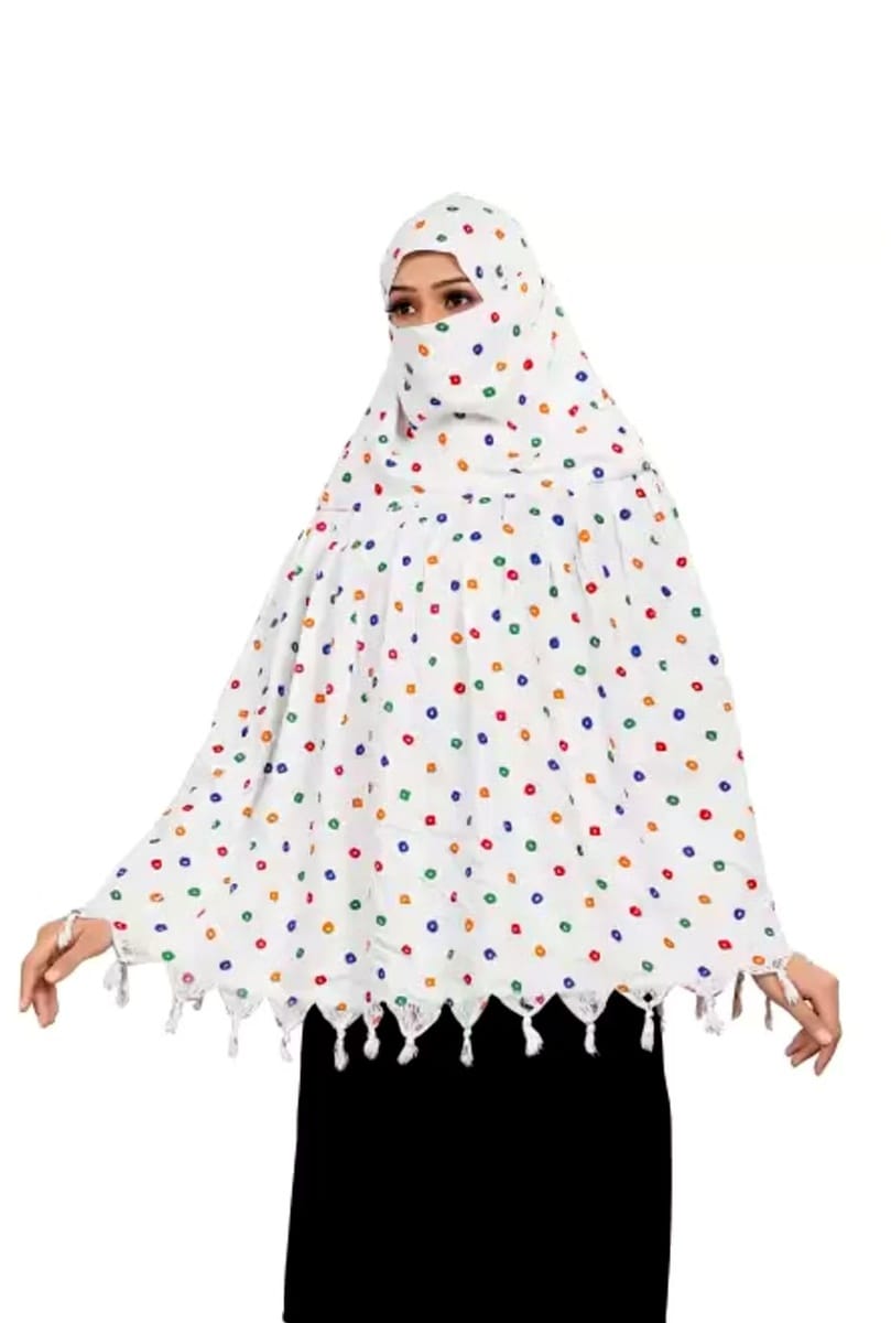 Shiv Textiles Scarf for Women Summer Edition Pure Cotton White Printed Design Soft Breathable Neck Wrap Headscarf Lightweight Sun Protection Stole Daily Wear