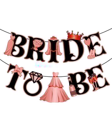 Zyozi Bride to Be Banner for Bridal Shower Decorations Garland Engagement Bachelorette Party Supplies Wedding Photo Booth Prop (Rose Gold)