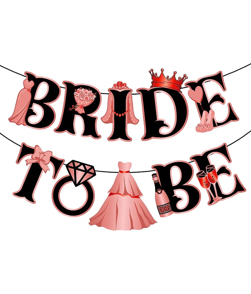 Zyozi Bride to Be Banner for Bridal Shower Decorations Garland Engagement Bachelorette Party Supplies Wedding Photo Booth Prop (Rose Gold)