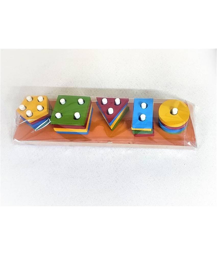 PETERS PENCE 20 Pcs of Geometric Shape & Color Matching Puzzle