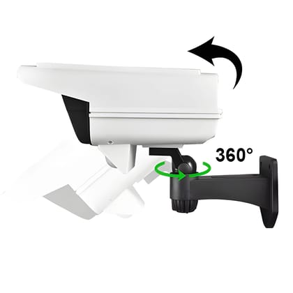 Motion Sensor CCTV Camera Shaped LED Light with Solar Panel & Remote Control | 3 Lighting Modes | Outdoor Security Light for Home & Garden