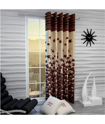 Home Sizzler - Multicolor Pack of 1 Cotton Window Curtain (4 ft X 5 ft)