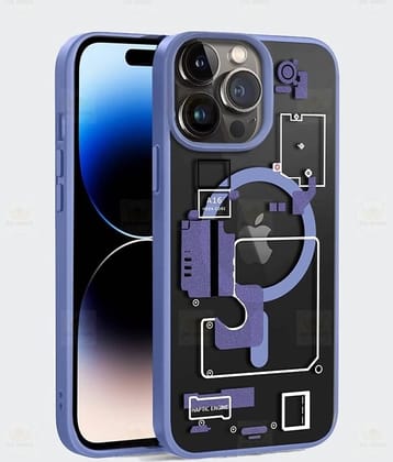 BIG WINGS Blue Printed Back Cover Polycarbonate Compatible For Apple iPhone 14 Pro ( Pack of 1 )