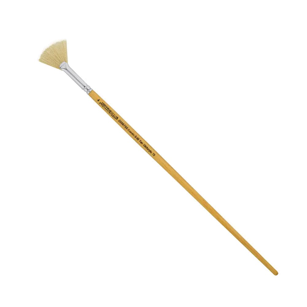 Camel Series 56 White Bristle Brushes - Flat & Fan - Oil & Acrylic-Fan / 4