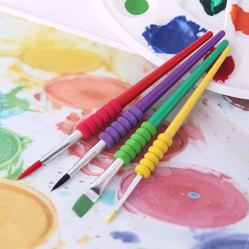 4Pcs Soft Grip Artist Paint Brush-4pc