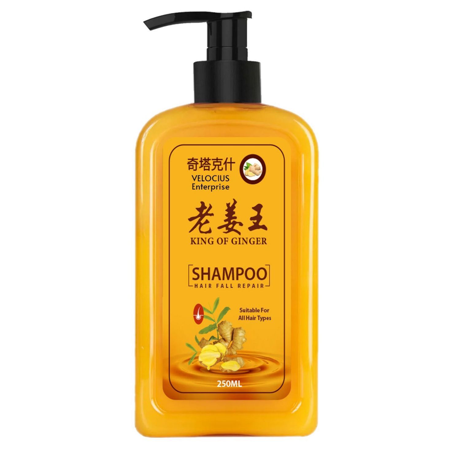 Herbal Ginger Hair Shampoo for Women and Men Organic Shampoo Herbal Ginger Hair Dye Instant Hair Growth Shampoo for Women and Men 100 Percentage Coverage 250ml