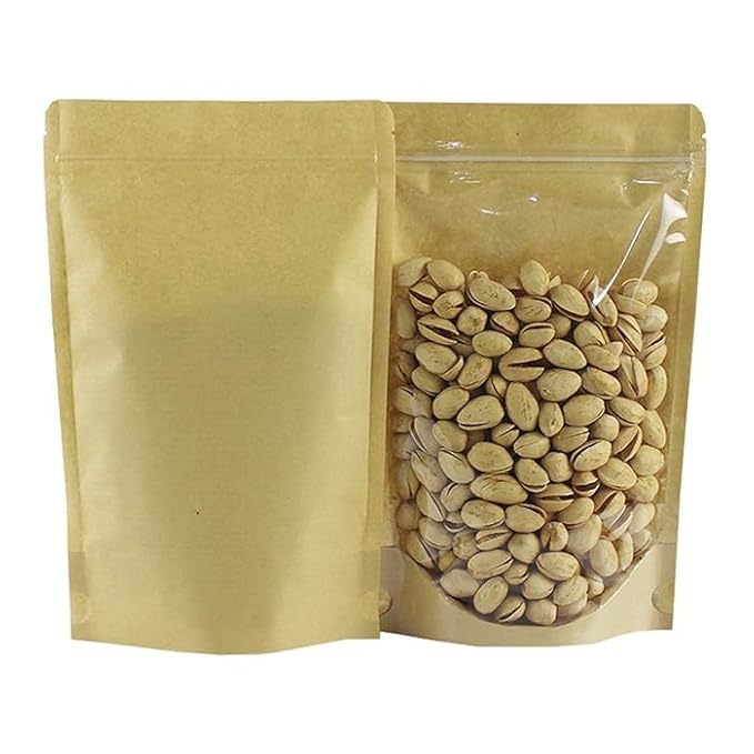 One Side Kraft Paper Pouch Standup Pouches  90x150x25x25 MM  50G Capacity 1000 pieces