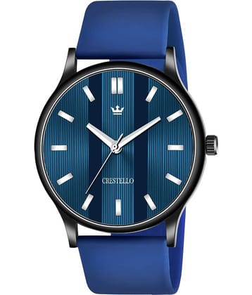 Crestello - Blue Silicon Analog Men's Watch