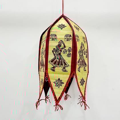 Applique & Palm Leaf Lampshade (Pack of 2)