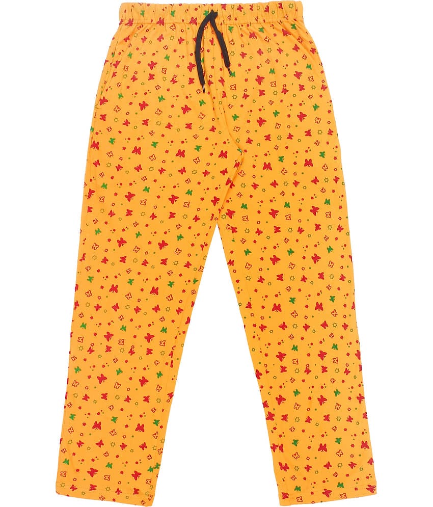 Diaz Pack of 1 Boys Cotton Trackpant ( Yellow )