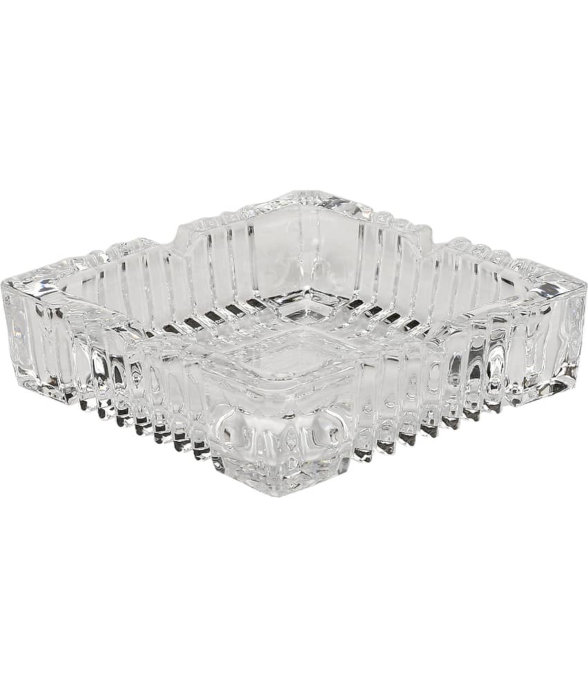 Stain, Spot & Smell Free Designer Glass Ash Tray, square