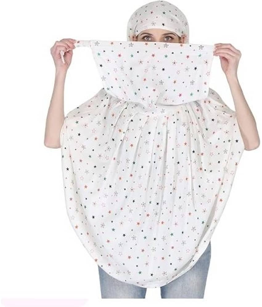 THRIFTKART White Cotton Blend Women's Scarf ( Pack of 1 )