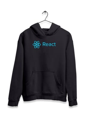 React Hoodie-Black / S