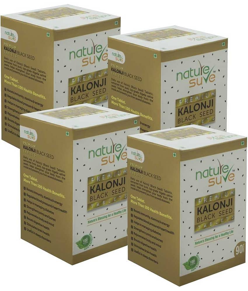 Nature Sure Premium Kalonji Tablets 4 Packs (90 Tablets Each)