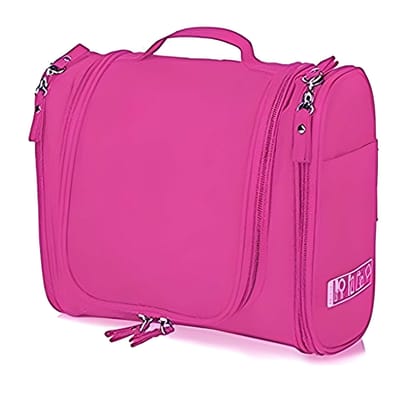 Multifunctional Travel Makeup Bag | Extra-Large Organizer with Hooks | Portable Cosmetic & Toiletry Storage for Travel, Vanity & Bathroom