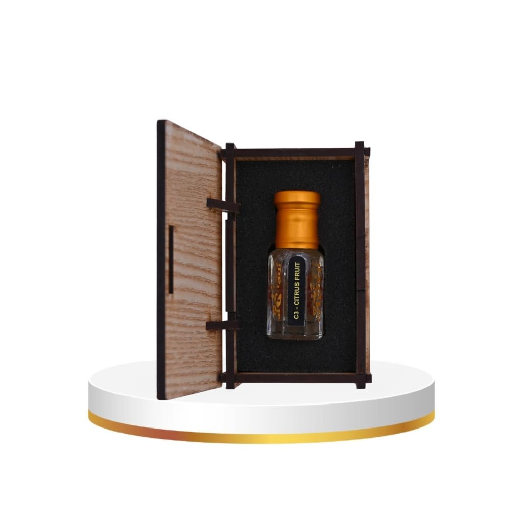 alnaqi fragrances Citrus Fruit Attar | Perfume Oil, Alcohol-Free Roll-On | Bergamot & Sweet Orange Top Notes, Neroli & Petitgrain Heart | Musk & Light Amber Base | Long-Lasting Unisex