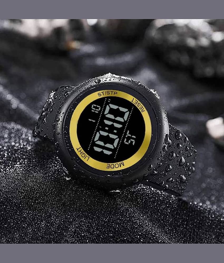 Renaissance Traders - Black PU Digital Men's Watch