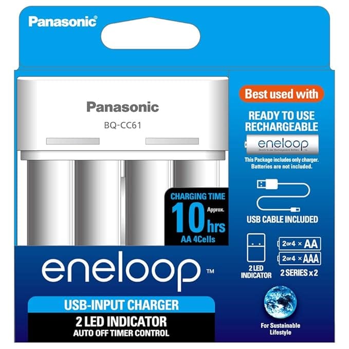 Panasonic Eneloop CC61N Charger for AA & AAA Rechargeable Batteries