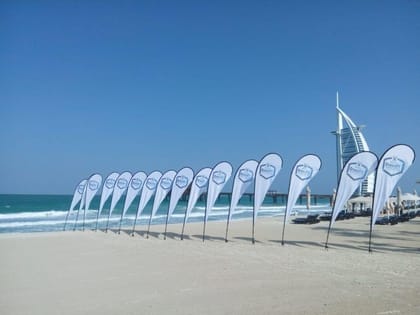 Tear Drop Flag Advertising Display Banner (Customizable Size) | Indoor and Outdoor Brand Visibility | Includes Metal Base & Carry Bag Tear Drop Flag Advertising Display Banner (Customizable Size) | Indoor and Outdoor Brand Visibility | Includes Metal Base & Carry Bag