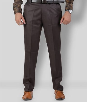 SAM & JACK - Grey Cotton Blend Regular Fit Men's Formal Pants (Pack of 1)