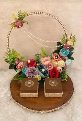 OM SAI RAM TRADERS  Personalized Engagement Wedding Ring Platter | Wedding Ring Platter 