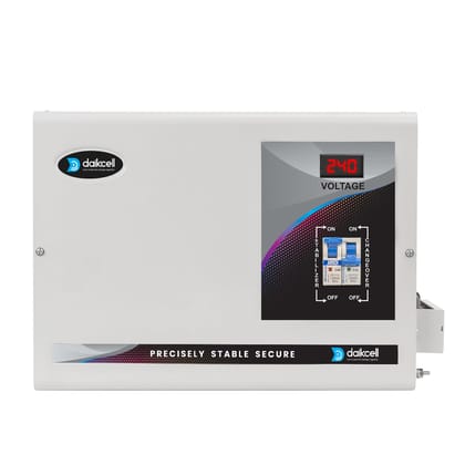Daikcell 10 KVA 130V-300V Heavy Duty Mainline Voltage Stabilizer for Home - 8000W - 5 Year Warranty - DSR017 - White