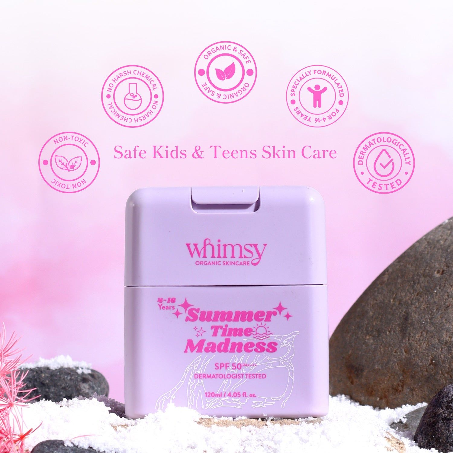 Whimsy Summer Time Madness Sunscreen 50+ - 120 ML (4-16 Years)
