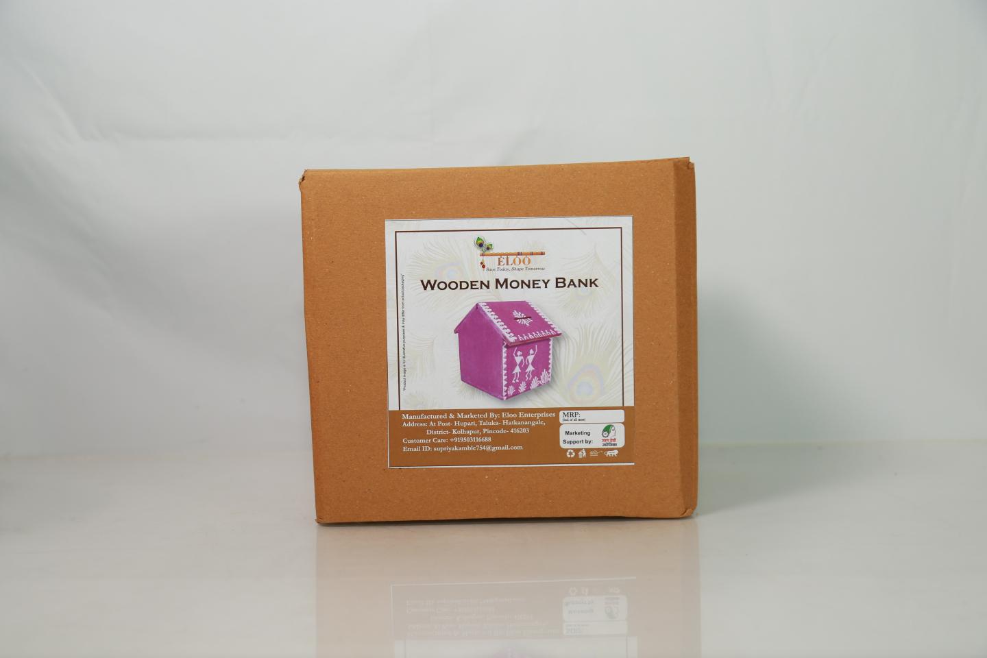 Wooden Money Bank 1 Piece Each