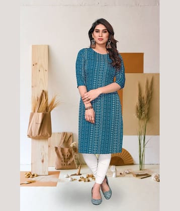KETAKI FASHION Pack of 1 Crepe Printed Straight Women's Kurti - ( Multicolor )