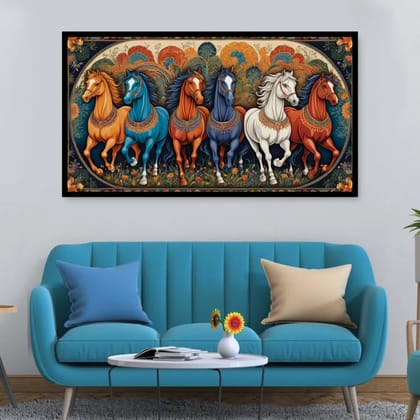 Luminary Whispers of Nature – Scenic Landscape Artwork Painting – for Home Décor | Frame Size (127 X 69 Cm) | Frame Type (Black) | 5-Year Warranty