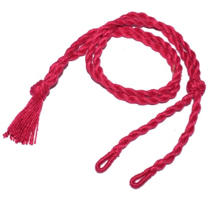 Deep Pink Braided Back Rope/Dori Adjustable Cord Necklace for Jewellery Making , (16 Inch) , NDR-074-Per Packet of 6 Pcs / 16 Inch