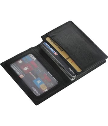RFID Protected Genuine Black Leather Mini Credit Card Holder