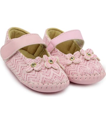 Neska Moda - Pink Booties For Baby Girl 6-12 Months ( Pack of 1 )