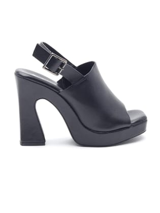 Delco Western Wear Block Heel Sandal-37 / Black