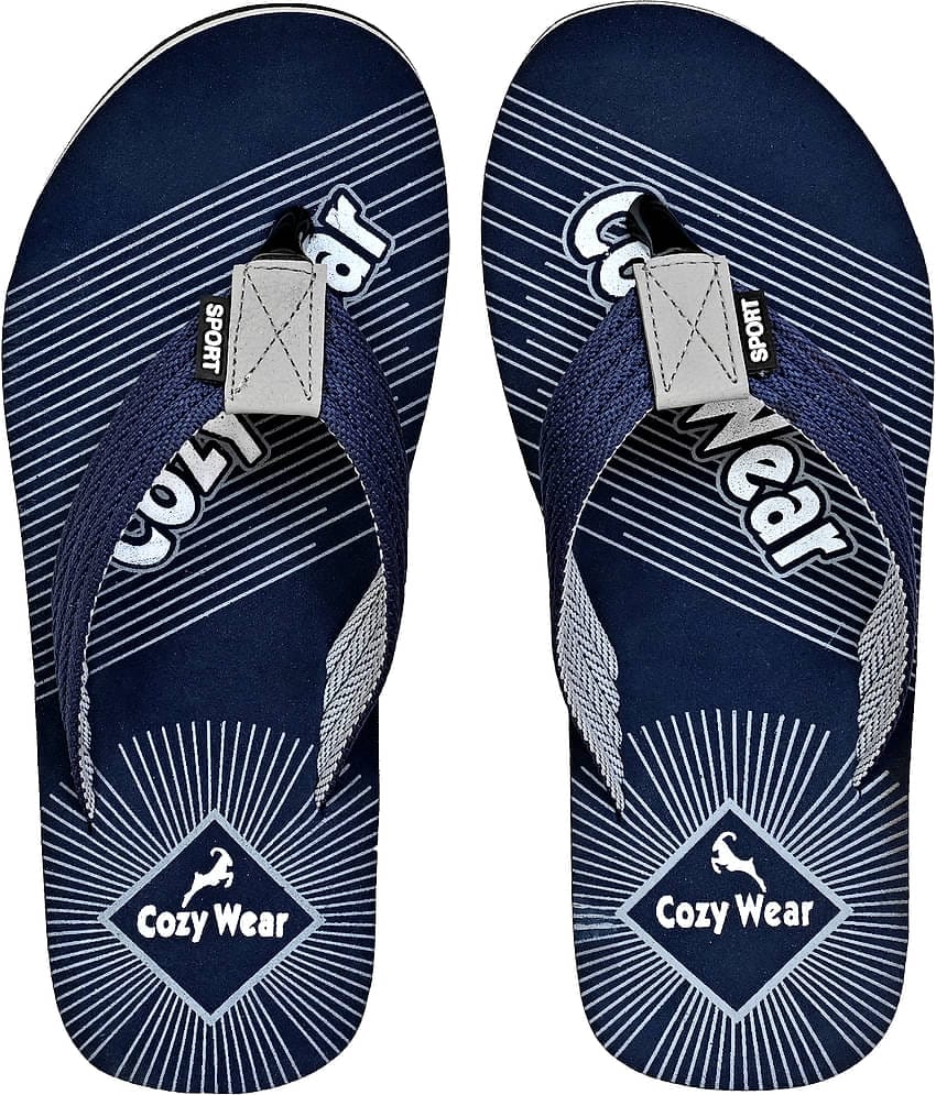 Cozy Wear - Blue Men's Thong Flip Flop