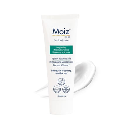 Moiz LMF 48 Lotion | 48 Hour Long-Lasting Moisturizer | Formulated with 17 Moisturizers | Non-Comedogenic | Paraben & Cruelty-Free - 75ml Moiz LMF 48 Lotion | 48 Hour Long-Lasting Moisturizer | Formulated with 17 Moisturizers | Non-Comedogenic | Paraben 