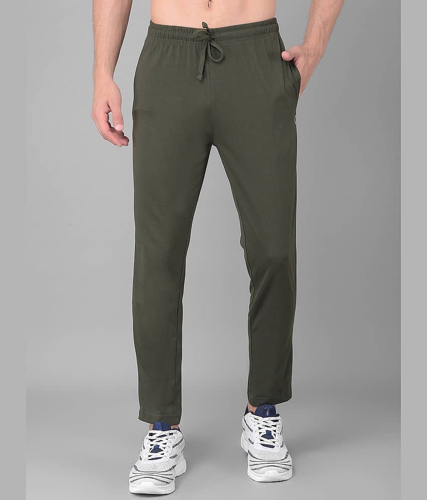 Dollar Olive Green Cotton Blend Men's Trackpants ( Pack of 1 )