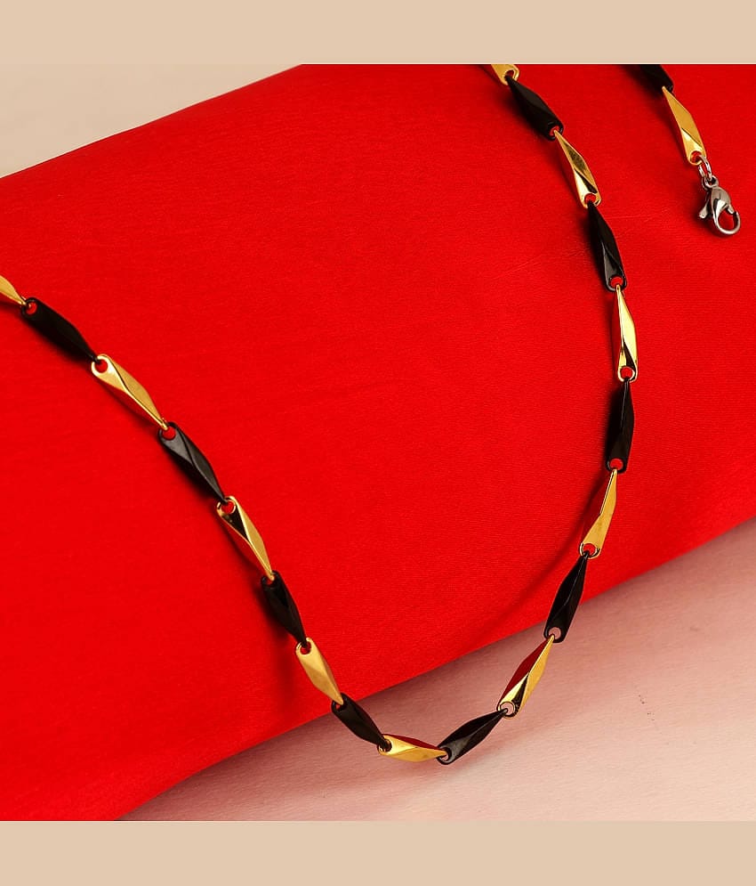 FASHION FRILL Gold Plated Stainless Steel Chain ( Pack of 1 )