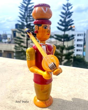 Handcrafted GI TAGGED ETTIKOPAKKA Wooden Man Statue