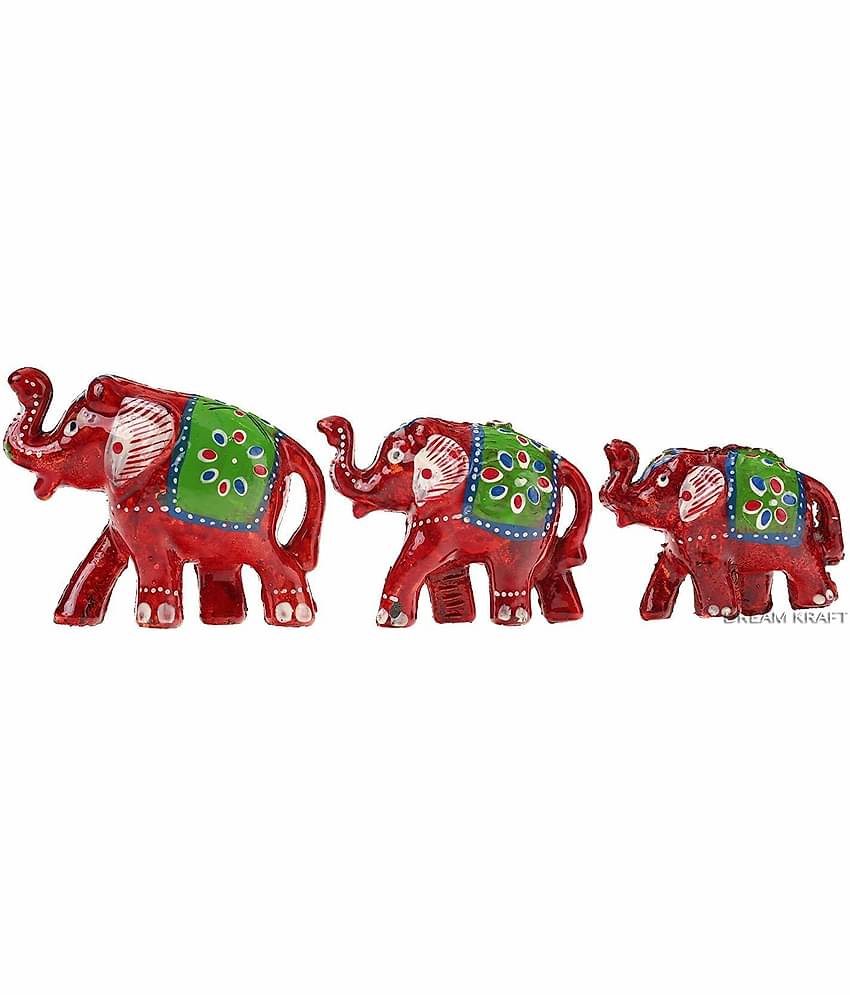 Fashion Bizz Elephant Pair Combo Decorative Showpiece - 7.5 cm, Pack of 3