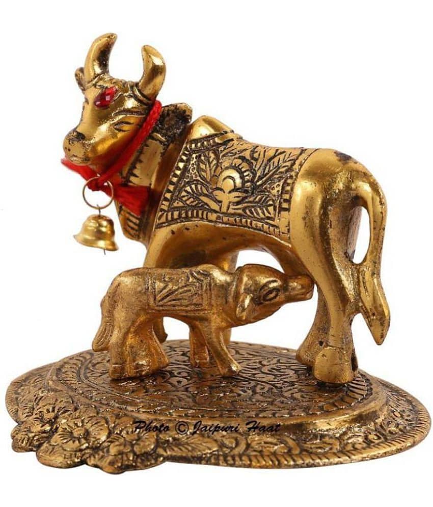 SHIV MART - Kamdhenu Cow Brass Idol