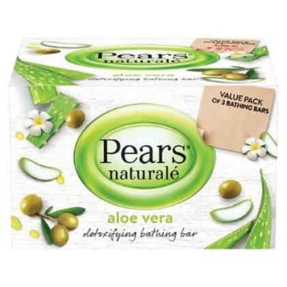 Pears Bathing Soap Naturale Aloe Vera Detoxifying 3 x 125g