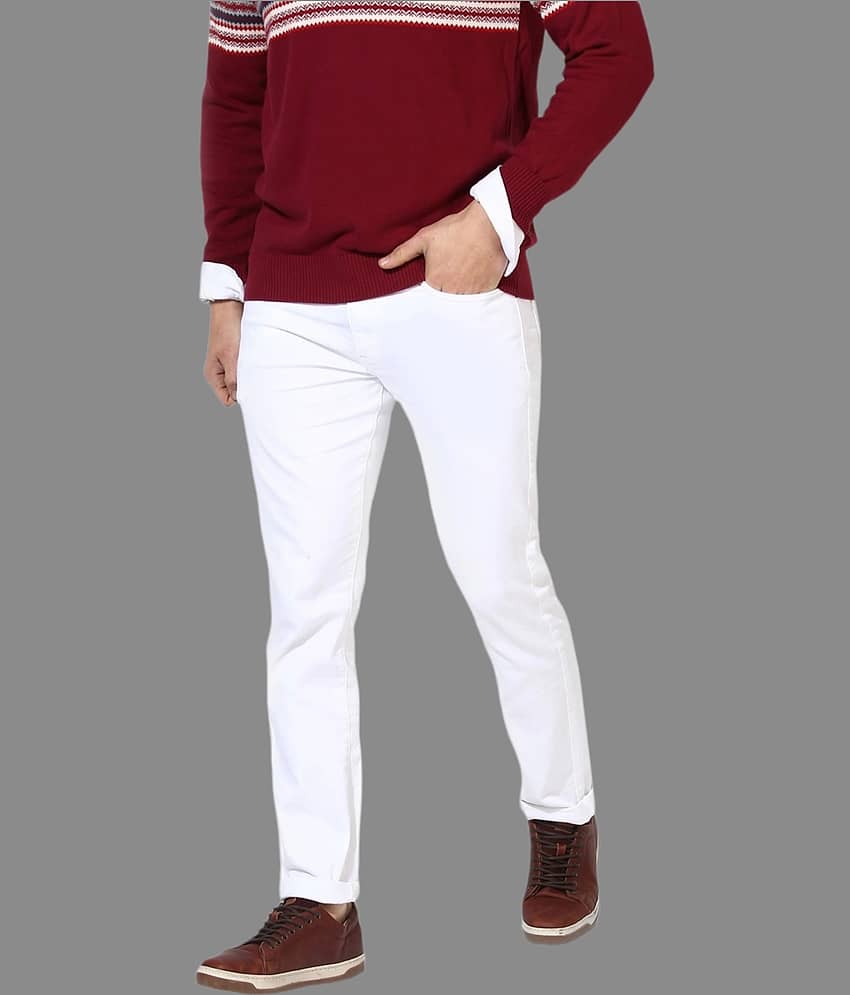HALOGEN - White Denim Skinny Fit Men's Jeans ( Pack of 1 )