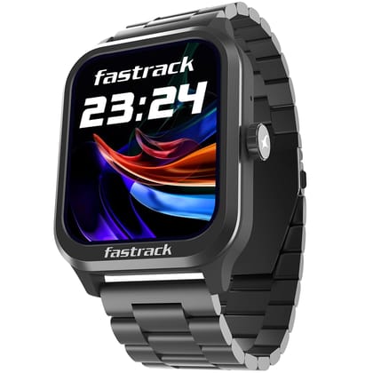 Fastrack Jupiter Retro 1.83" Display Smart Watch with BT Calling, IP68- Gun Metal (38157PM04)