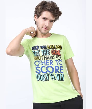 Ketch Pack of 1 100% Cotton Slim Fit Men's T-Shirt ( Green )